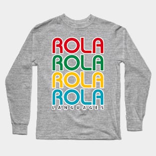 Rola Languages logo stacked Long Sleeve T-Shirt